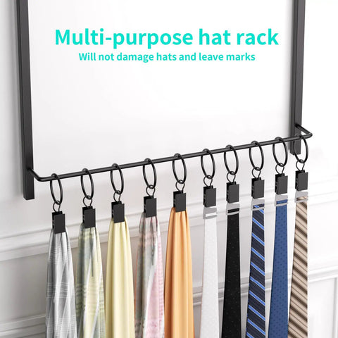 Over Door Hat Rack 3 Tier Wall Mount With 16 Hooks And 10 Movable Clips Keeps Your Cap Collection Sorted Solid Heavy Duty Setup Holds 26 Baseball Hats Zero Hustle Organization Smart Storage Solution For Bedroom Closet Pro Move