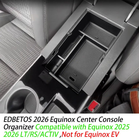 Chevy Equinox Center Console Organizer Tray 2025 2026 Fits LT RS ACTIV Armrest Storage Box Interior Pallet Insert Not for EV