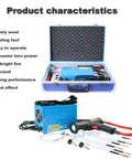 Straight Up Heavy Duty 1500W Portable Induction Heater Kit Includes Four Magnetic Coils And Rugged Carry Case, shown inside case.