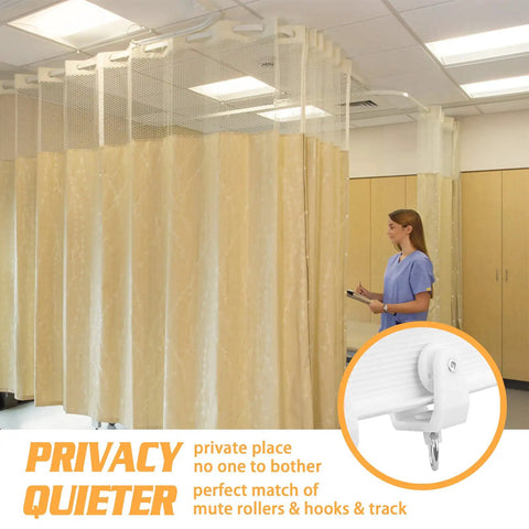 Flexible Ceiling Curtain Track 9.8 Ft Bendable Curtain Rail With Mute Rollers For Easy Install In Shower Bay Window RV Or Room Divider Curved Track That Bends Any Way To Fit Any Shape, ceiling privacy curtain in room