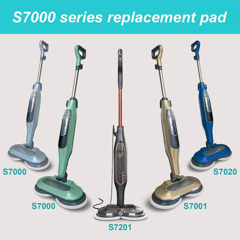 S7000 series steam mops with Eight Pack Replacement Steam Mop Pads Compatible With S8201 S8001 S7001 S7201 S7000 S7005 S7020 S7001C