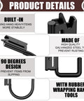 Heavy Duty E Track Hooks Set Built Tough, 8 Piece J Hook And Double Hook Steel Hangers For 2 Inch And 4 Inch Rails details