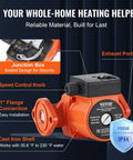 Workhorse Cast Iron Circulation Pump 23 GPM With One Inch NPT Flange features junction box and exhaust port.