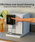 Next Level Super Automatic Espresso Machine Delivering One Hundred Thousand Custom Drink Combos And Creamy Milk Froth For That Straight Fire Daily Grind Routine In Classic Black with touch screen.