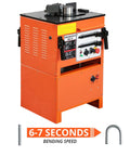 1600W Electric Rebar Bender And Cutter Two In One Steel Bar Tool With Foot Pedal Portable Bending Machine for quick bending.
