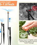 20 Sets Of Garden Irrigation Sprinkler Heads With Stakes, 90 Degree, 180 Degree, And 360 Degree Micro Spray Emitters