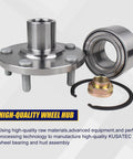 Front Wheel Bearing And Hub Assembly For 2004 2017 Toyota Avalon Camry Highlander Solara And Lexus Es Rx Vehicles 5 Lug Bolts Without ABS Direct Fit Easy Install Premium Quality Replacement close-up image