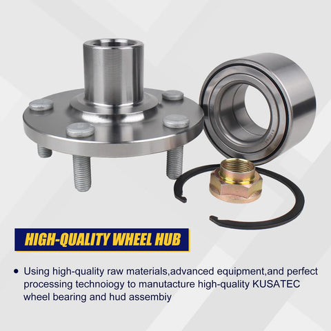 Front Wheel Bearing And Hub Assembly For 2004 2017 Toyota Avalon Camry Highlander Solara And Lexus Es Rx Vehicles 5 Lug Bolts Without ABS Direct Fit Easy Install Premium Quality Replacement close-up image