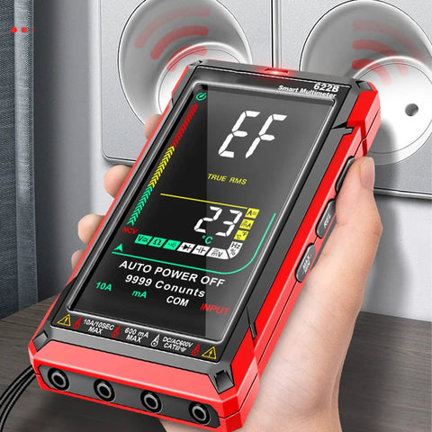 Smart Touch Screen Digital Multimeter Kit With Large Display No Fuss Rechargeable Fully Automatic Auto Range Ohm Volt Amp Tester