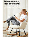 YPDJVLTI Children's Ceiling Fans Lights Ceiling Lamp with remote control, in a cozy setting with a woman relaxing.