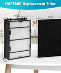 Three Pack HAPF600 Filter Replacement And Pre Filters For Holmes Air Purifiers Easy Swap Long Lasting Fresh Air Kit shown on a table