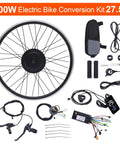 Electric Bike Conversion Kit 27.5 Inch Front Wheel Hub Motor 36V 500W with LCD Display and accessories set