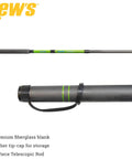 Crappie Thunder 12 Foot 4 Piece Telescopic Rod For Crappie Fishing With Light Power And Fast Action Pro Grade Premium Fiberglass Blank EVA