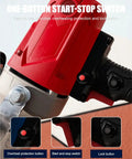 Close-up of Electric Screw Conveyor For Grains Cement And Sand A Beast Of A Heavy Duty 1500W Portable Powder Transfer Gear's control switch