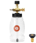 Chemical Injector for Pressure Washer with Bottle, Adjustable Soap Injector, 1 Quarter Inch Quick Connect, 3600 PSI Compatible