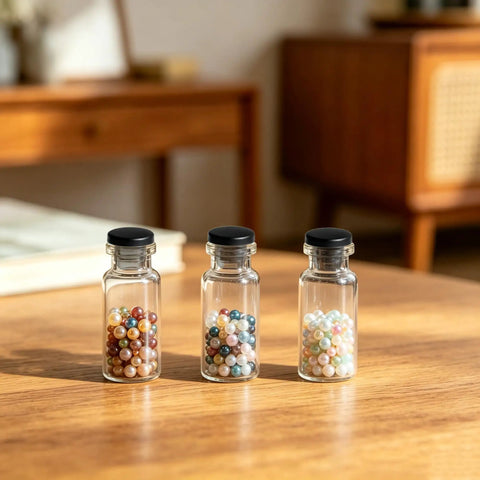 Five Zero Pcs Silicone Rubber Plugs For Holes 1/8 Inch To 3/8 Inch Bumpers Seal Dust And Gaps On Wood Or Metal Make Surfaces Look Nice Tight Fit Stuff, three clear bottles on table