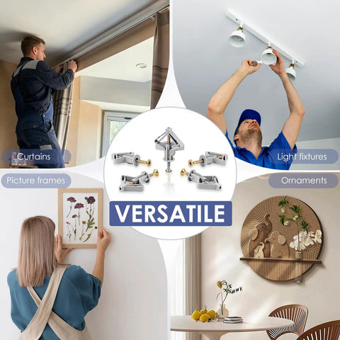 Heavy Duty Drywall Anchor Kit With 30 Self Tapping Screws For Hollow Walls Butterfly Expansion Fasteners used in decor installation