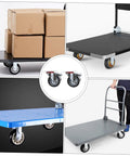 Heavy Duty Non Slip Swivel Caster Wheels With Safety Brake Industrial Rubber Rollers used on carts and furniture