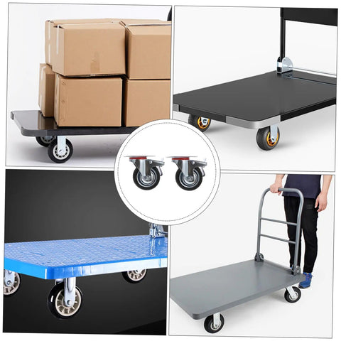 Heavy Duty Non Slip Swivel Caster Wheels With Safety Brake Industrial Rubber Rollers used on carts and furniture