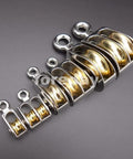 Premium 75Mm Zinc Alloy Window Roller Pulley Featuring Rock Solid Build And Butter Smooth Glide Versatile Fixed Lifting Hoist Wheel For DIY Projects And Rigging Runs Complemented By A Dope Ten Piece Pack in various sizes.
