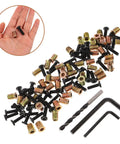 Wood Furniture Screws And Threaded Inserts Kit For Solid Hidden Installations In Home Furniture Assembly with tools