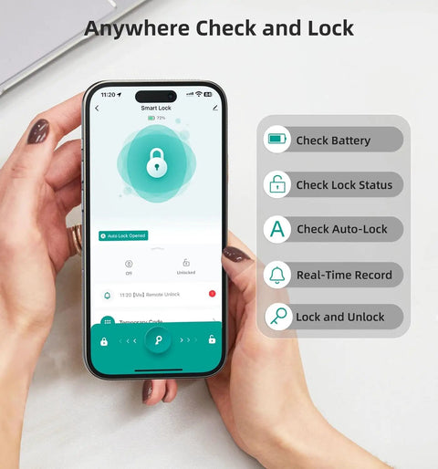 Secure Your Spot Fast With This Smooth Operator Smart Wifi Deadbolt offering keyless fingerprint access app for remote locking.