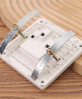 Two Hundred Piece Drywall Anchor Repair Kit For 86 Type Switch Boxes And Loose Wall Sockets With Heavy Duty Metal Clips in white plastic