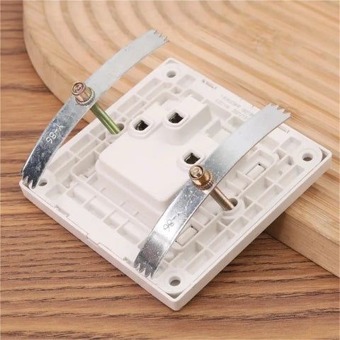 Two Hundred Piece Drywall Anchor Repair Kit For 86 Type Switch Boxes And Loose Wall Sockets With Heavy Duty Metal Clips in white plastic