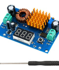 Adjustable DC To DC Boost Converter Module 3 To 35V In 5 To 45V Out 5A Max Digital Booster Module with screwdriver included