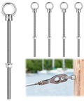Heavy Duty 304 Stainless Steel Eye Bolts With Nuts Four Pack, ideal for garage towing and weekend builds.