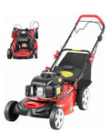20 Inch Self Propelled Gas Push Lawn Mower With Bagger 140cc 4 Stroke Engine Delivers Smooth Cut 2800 RPM Walk Behind Yard Care Machine