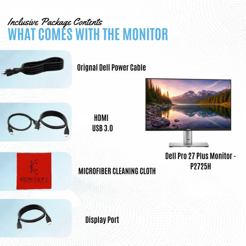 27 Inch Full HD IPS Monitor With USB 3.0 Upstream, DisplayPort and HDMI Cables, Ultra Thin Bezel, Tilt Swivel, Anti Glare