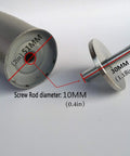 Stainless Steel Brushed Furniture Legs Set Of 4 Round Metal Feet with M10 Threaded Rod Silver Finish close-up view
