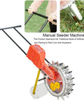 Garden Push Seeder Hand Push Manual Seeder With 16 Nozzles Walk Behind Row Crop Planter Workhorse Multi Function Seed