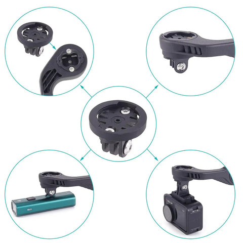 Quick Release Bike Mount Interface Combo Adapter For Garmin iGPSPORT CooSpo XOSS COROS GEOID Bike Computers And GoPro Hero