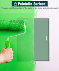 Premium Aluminum Gypsum Drywall Access Panel With Paintable Slick Finish For Attics And Indoor Walls No Sweat Setup Hella Durable Home Fix Upgrade Easy Peasy Install Clean Look being painted green with a roller.
