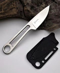 Dope Outdoor Straight Knife With Sheath And Back Clip, 2nd Gen Hiking Knife displayed with K sheath, sharp steel blade