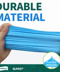 Hands stretching blue Vinyl Disposable Exam Gloves 4 Mil Powder Free Latex Free Blue 100 Count Small Size Ideal For Food Grade