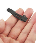Compact Mini Deep Carry Pocket Clip In Stainless Steel Black 1.64 Inch Includes 2 Clip Screws Ultra Durable EDC Knife Clip