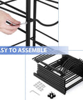 Beefy 5 Tier Detachable Water Bottle Holder for 5 Gallon Jugs Adjustable Horizontal or Tilt Storage Rack Black assembly parts