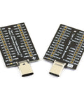 USB Type C Breakout Board With 24 Pin Male And Female Plugs Gold Plated PCB For Easy USB C Port Replacement And No Soldering Hassles Set