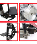 Heavy Duty Desktop Belt Sander With Smooth Stepless Speed Regulation And Three Badass Grinding Wheels Top Tier Bench Grinder For Woodshop Projects 1500W 110V close-up of motor and parts