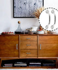 Mid-century cabinet with 12 pcs 4 inch modern silver plum blossom box pull handles, zinc alloy hardware for drawers and wardrobes.