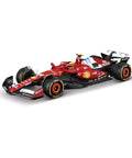 Ferrari 1:43 Die Cast 2025 Season Car With Helmet Hamilton 44 Display Ready Model showing detailed race graphics and driver gear.