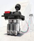 Beefed-Up Heavy-Duty PTO Hoist Air Shift Control Valve with Automatic Kick-Out for Dump Trucks and Trailers, front view.