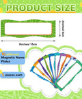 Neon Magnetic Name Labels Set 50 Pcs 6 By 2 Inches Reusable Magnetic Dry Erase Tags in 10 neon designs for whiteboards and lockers.