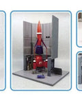Thunderbird 3 Launch Bay 1 350 Scale Model Kit Red Finish with Dope Detailing Cockpit Exterior Panels Docking Bays and Stand