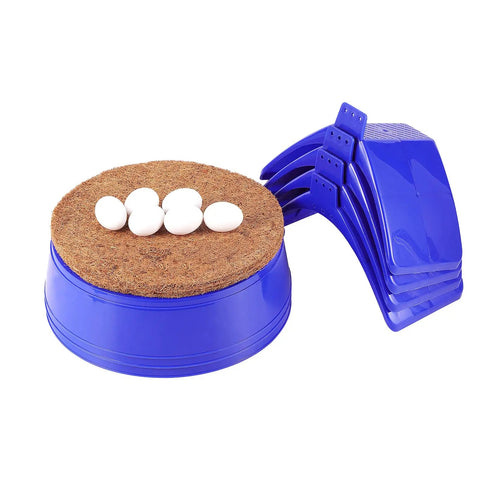 Bird Breeding Nest Kit With Egg Mats And Pigeon Stand Set Includes Dove Rest Stands And White Plastic Eggs For All Pet Nests