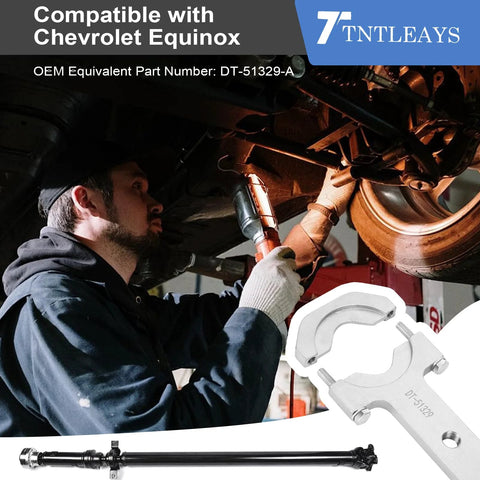 Mechanic using DT51329A Driveshaft Removal Adapter Tool Engineered for GM Vehicles Including Chevrolet Equinox Traverse XT5 Acadia and Buick