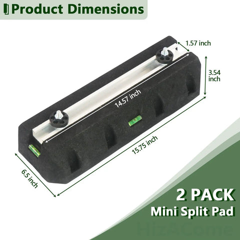 Floor Mounting Base Pad Kit For 9000 To 24000 BTU Air Conditioners And Heat Pumps, Universal Rubber Anti Vibration Mini Split Pad